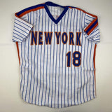 Autographed/Signed DARRYL STRAWBERRY New York Pinstripe Baseball Jersey PSA COA