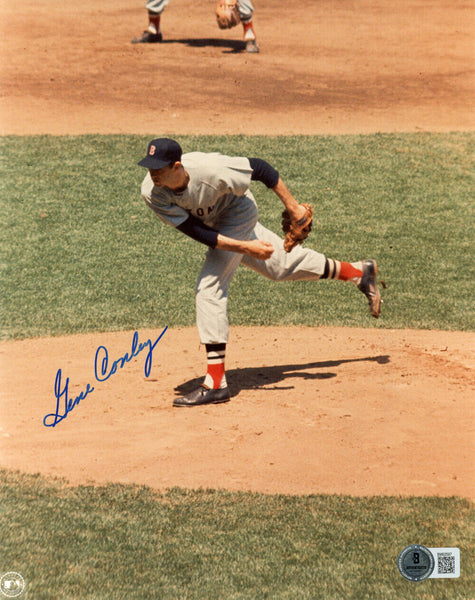 Gene Conley Autographed Boston Red Sox 8x10 Photo Beckett 45235