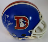 Rod Smith Autographed Denver Broncos "D" Logo Mini Helmet Beckett COA