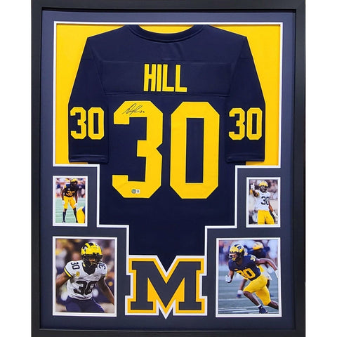 Daxton Hill Autographed Signed Framed Michigan Jersey BECKETT