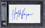 Hulk Hogan WWE Authentic Signed 3x5 Index Card Autographed BAS Slabbed 2