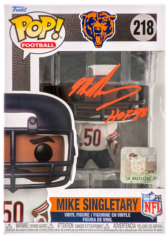 Mike Singletary Signed Chicago Bears Funko Pop Doll #218 w/HOF'98 (SCHWARTZ COA)