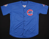 Ryne Sandberg Signed Chicago Cubs Custom Jersey with World Champ Patch (JSA COA)