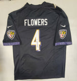 ZAY FLOWERS SIGNED BALTIMORE RAVENS NIKE XL SCREENPRINT JERSEY BECKETT QR