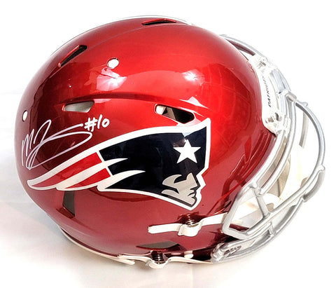 Mac Jones Autographed New England Patriots Speed Flash Authentic Helmet Beckett