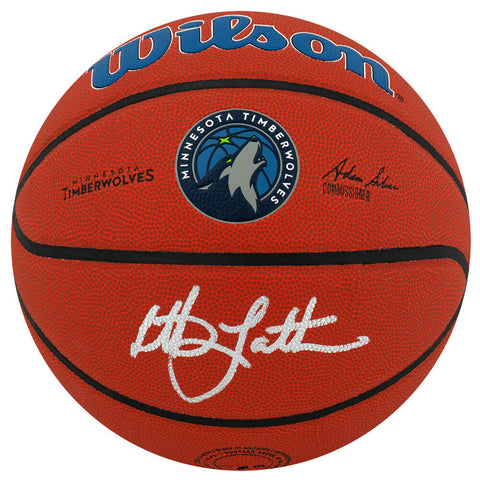 Christian Laettner Signed Wilson Timberwolves Logo F/S NBA Basketball - (SS COA)