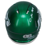 Darrelle Revis Autographed New York Jets Mini Speed Helmet Beckett