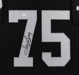 Howie Long Signed Oakland Raiders 35x43 Custom Framed Jersey (Beckett COA)