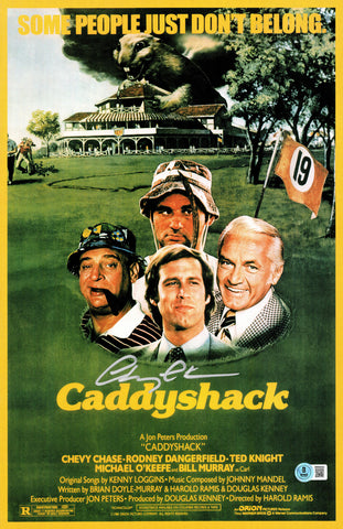 CHEVY CHASE AUTOGRAPHED 11X17 CADDYSHACK MOVIE POSTER BECKETT 233719