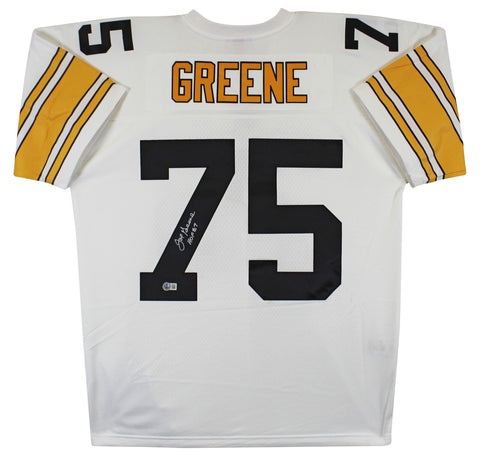 Steelers Joe Greene "HOF 87" Authentic Signed White M&N Jersey BAS Witnessed