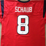 Matt Schaub Signed Houston Texans Red Jersey (JSA COA) Pro Bowl MVP (2009)