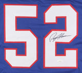 Pepper Johnson Signed New York Giants Jersey (JSA COA) 2xSuper Bowl Champion