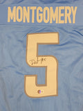 DAVID MONTGOMERY AUTOGRAPHED SIGNED PRO STYLE CUSTOM XL JERSEY BECKETT QR