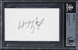 Kings Wayne Gretzky Authentic Signed 3x5 Index Card Autographed BAS Slabbed 6