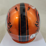 TROY FRANKLIN SIGNED DENVER BRONCOS FLASHALTERNATE SPEED MINI HELMET BECKETT