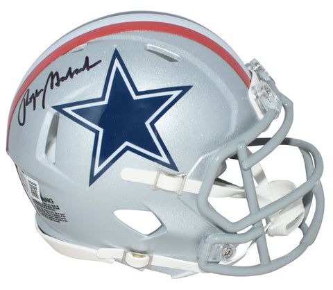 ROGER STAUBACH SIGNED DALLAS COWBOYS 1976 SPEED MINI HELMET BECKETT