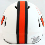 Andre Johnson Autographed Miami Hurricanes Lunar Speed Mini Helmet-JSA W *Orange