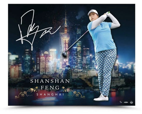 Shanshan Feng Autographed "Shanghai City Skyline" 30 x 24 Photograph UDA LE 30