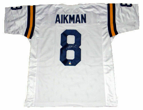 TROY AIKMAN SIGNED AUTOGRAPHED UCLA BRUINS 8 WHITE JERSEY GTSM Super Sports Center