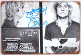 Ozzy Osbourne Autographed 8x12 Metal Tin Sign - Beckett W Hologram *Blue