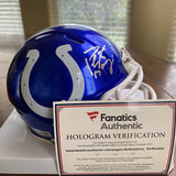 PEYTON MANNING SIGNED AUTOGRAPHED INDIANAPOLIS COLTS FLASH MINI HELMET FANATICS