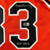 Autographed/Signed Eddie Murray Baltimore Orange Baseball Jersey Beckett BAS COA