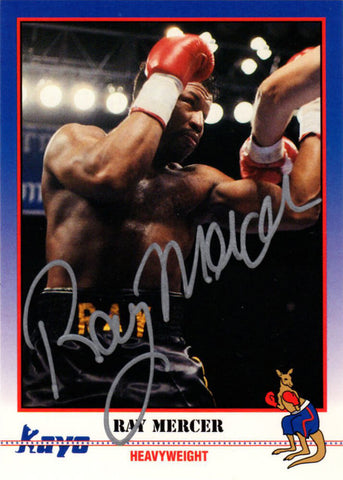 Ray Mercer Autographed 1991 Kayo Boxing Trading Card #117 - SS COA