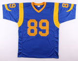 Fred Dryer Signed Rams Throwback Jersey (JSA COA) Los Angeles Rams D.E 1972-1981