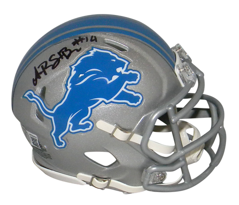 AMON-RA ST BROWN AUTOGRAPHED SIGNED DETROIT LIONS SPEED MINI HELMET BECKETT