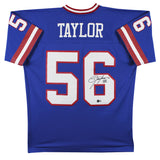 Giants Lawrence Taylor Signed 1986 Blue Mitchell & Ness Jersey BAS Witnessed