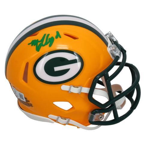 MarShawn Lloyd Autographed (Green Ink) Packers Mini Speed Helmet Beckett