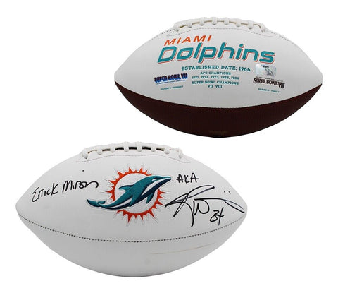 Ricky Williams Miami Dolphins Embroidered White Football w/ "Errick Miron AKA"