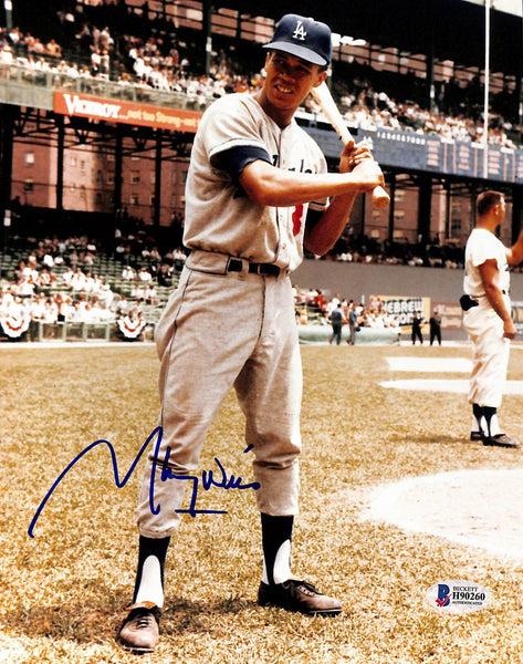 Dodgers Maury Wills Authentic Signed 8x10 Photo Autographed BAS