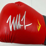 Autographed/Signed Mike Tyson Imperfect Red Everlast Boxing Glove Hologram COA