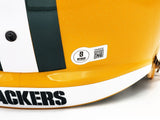 AARON JONES AUTOGRAPHED PACKERS YELLOW FULL SIZE HELMET BECKETT WITNESS 224718