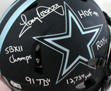 Tony Dorsett Signed Cowboys F/S Eclipse Speed Authentic Helmet w/ 5 Insc-Beckett