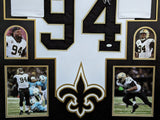 FRAMED NEW ORLEANS SAINTS CAMERON JORDAN AUTOGRAPHED SIGNED JERSEY JSA COA