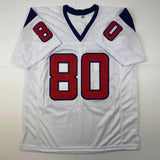 Autographed/Signed Andre Johnson Houston White Football Jersey JSA COA