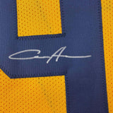 Autographed/Signed Aidan Hutchinson Michigan Yellow College Jersey Beckett COA