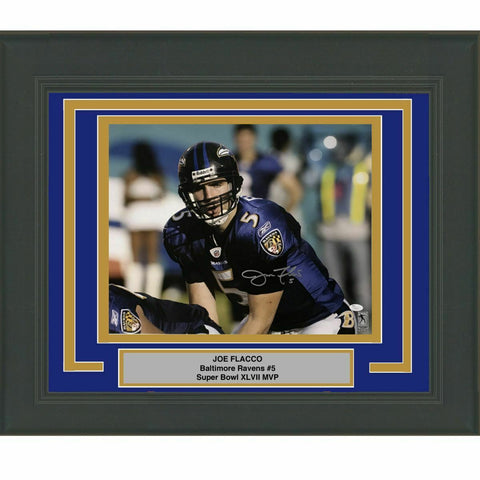 FRAMED Autographed/Signed JOE FLACCO Baltimore Ravens 16x20 Photo JSA COA #3