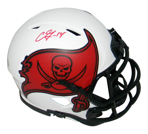 CHRIS GODWIN SIGNED TAMPA BAY BUCCANEERS LUNAR SPEED MINI HELMET BECKETT