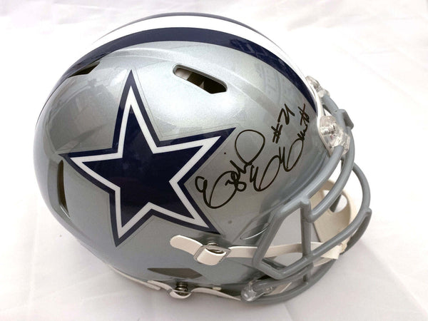 Ezekiel Elliott Signed Dallas Cowboys Riddell Speed Authentic Helmet Beckett