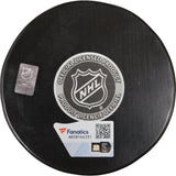 Nathan MacKinnon Autographed/Signed Colorado Avalanche Logo Puck Fanatics 48898