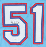 Will Smith Signed Texas Rangers Career Stat Jersey (JSA) 2023 World Series Champ