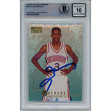 Allen Iverson Autographed 1996 Skybox 85 Trading Card 10 Grade Beckett 47064