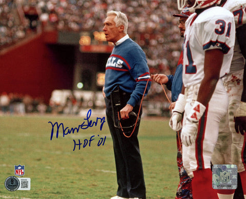 Marv Levy Autographed Buffalo Bills 8x10 Photo HOF Beckett 45685