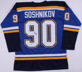 Nikita Soshnikov Signed Blues Jersey (Beckett COA) Playing career 2013-present