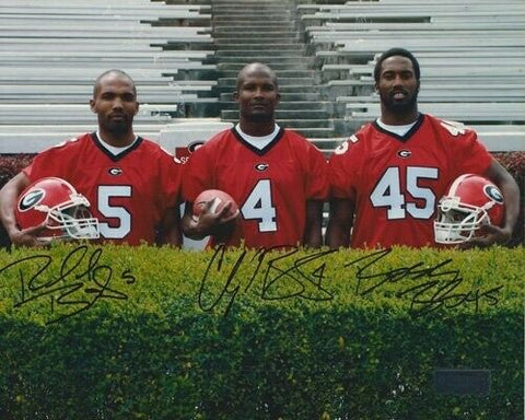 Champ, Boss & Ronald Bailey Signed Georgia Bulldogs Unframed 8x10 Photo - Hedges