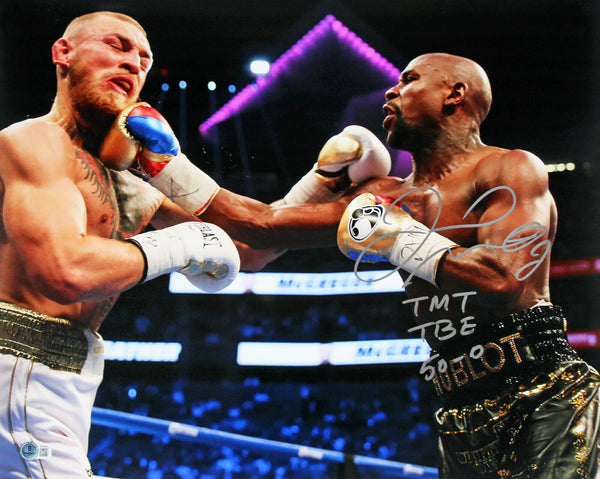 Floyd Mayweather "TBE, TMT, 50-0" Signed 16x20 Horizontal Photo BAS #BP00958