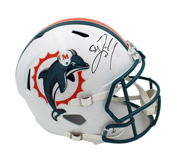 Zach Thomas Signed Miami Dolphins Speed Full Size Throwback 1996-2012 NFL Helmet